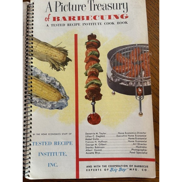 Big Boy Barbecue Spiral Cook Book Vintage 1963 Outdoor Cooking - Picture 4 of 12